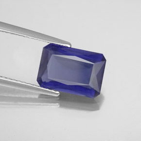 iolita Azul violeta natural de 2.37 ct, corte esmeralda, VS