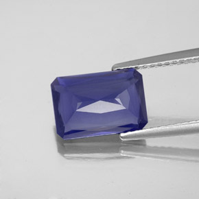 iolita Azul violeta natural de 2.37 ct, corte esmeralda, VS