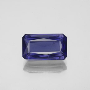 Iolita azul natural de 2,65 ct, corte esmeralda, SI