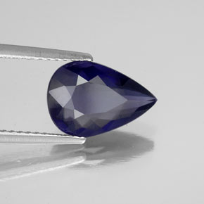 Iolita azul natural de 2,00 ct, en forma de pera, VS