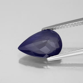 Iolita azul natural de 2,00 ct, en forma de pera, VS