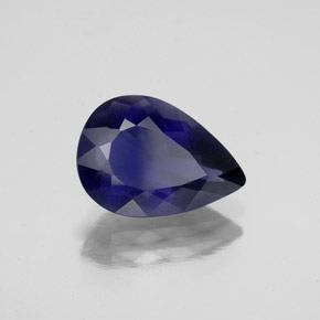 Iolita azul natural de 2,25 ct, en forma de pera, VS