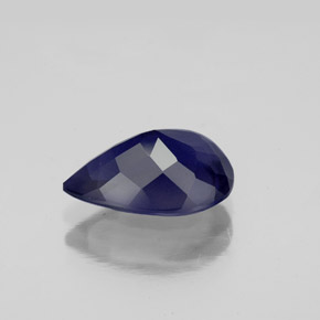 Iolita azul natural de 2,25 ct, en forma de pera, VS