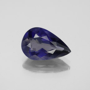 iolita Azul violeta natural de 2.22 ct, En forma de pera, VS
