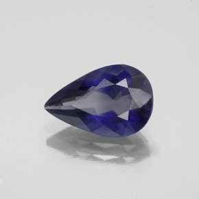 iolita Azul violeta natural de 2.22 ct, En forma de pera, VS