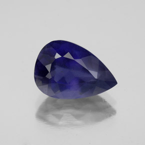 Iolita azul natural de 2,98 ct, en forma de pera, VS