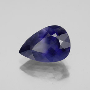 Iolita azul natural de 2,98 ct, en forma de pera, VS