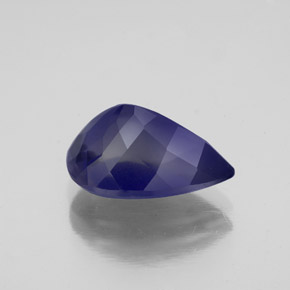 Iolita azul natural de 2,98 ct, en forma de pera, VS