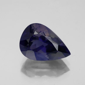Iolita azul natural de 3,88 ct, en forma de pera, VS
