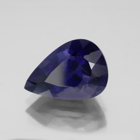 Iolita azul natural de 3,88 ct, en forma de pera, VS