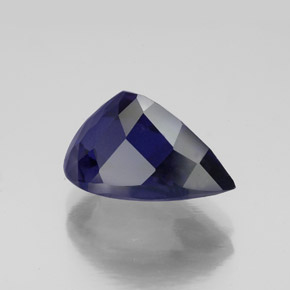Iolita azul natural de 3,88 ct, en forma de pera, VS