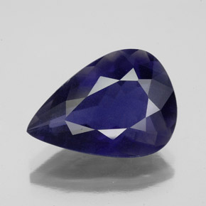 Iolita azul natural de 5,08 ct, en forma de pera, VS-SI