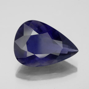 Iolita azul natural de 5,08 ct, en forma de pera, VS-SI