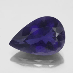 Iolita azul natural de 6,13 ct, en forma de pera, VS-SI