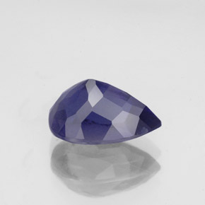 Iolita azul natural de 1,88 ct, en forma de pera, VS