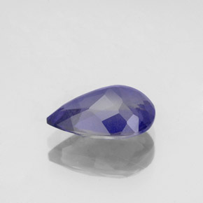 Iolita azul natural de 1,43 ct, en forma de pera, VS
