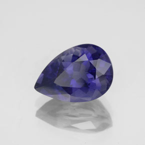 Iolita azul natural de 1,83 ct, en forma de pera, VS