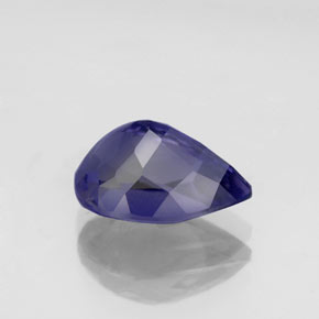 Iolita azul natural de 1,83 ct, en forma de pera, VS