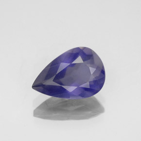 Iolita azul natural de 1,37 ct, en forma de pera, VS