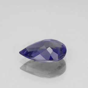Iolita azul natural de 1,37 ct, en forma de pera, VS