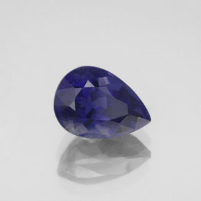 Iolita azul natural de 2,03 ct, en forma de pera, VS