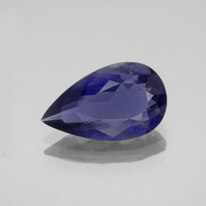Iolita azul natural de 2,32 ct, en forma de pera, VS