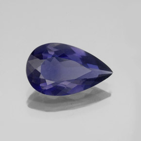 Iolita azul natural de 2,32 ct, en forma de pera, VS