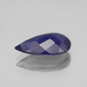 Iolita azul natural de 2,32 ct, en forma de pera, VS