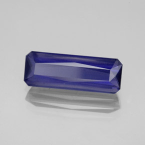 Iolita azul natural de 2,46 ct, corte esmeralda, VS