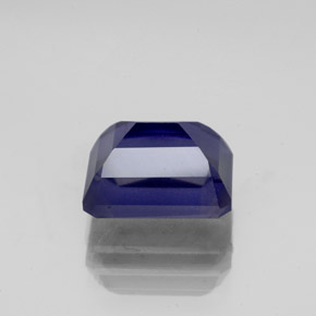 Iolita azul natural de 2,61 ct, corte esmeralda, VS