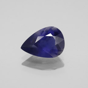 Iolita azul natural de 1,43 ct, en forma de pera, VS