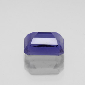 Iolita azul natural de 1,49 ct, corte esmeralda, VS