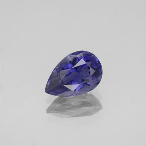 Iolita azul natural de 1,18 ct, en forma de pera, VS