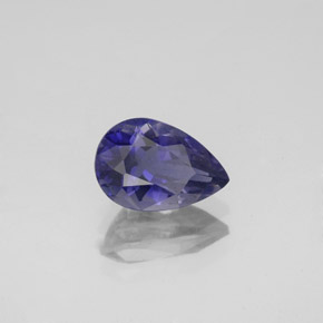 Iolita azul natural de 1,18 ct, en forma de pera, VS