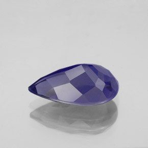 Iolita azul natural de 2,91 ct, en forma de pera, VS