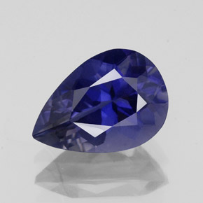 Iolita azul natural de 1,47 ct, en forma de pera, VS-SI