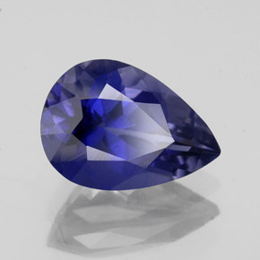 Iolita azul natural de 1,47 ct, en forma de pera, VS-SI