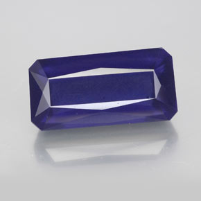 Iolita azul natural de 5,81 ct, corte esmeralda, VS