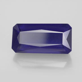 Iolita azul natural de 5,81 ct, corte esmeralda, VS