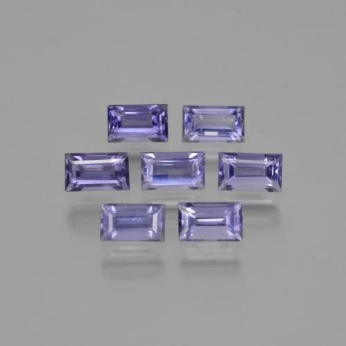 Gemas de iolita Azul plateado natural de 2.04 ct, Corte Baguette, VS
