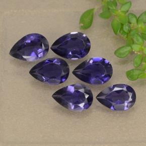 Gemas de iolita Violeta azulado natural de 1.94 ct, En forma de pera, VS