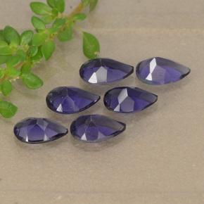 Gemas de iolita Violeta azulado natural de 1.94 ct, En forma de pera, VS