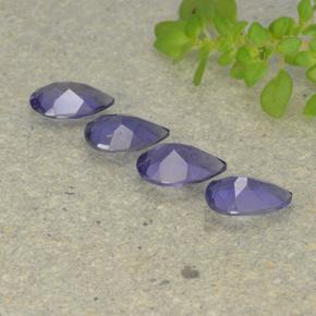 Gemas de iolita violeta natural de 1,19 ct, en forma de pera, VS