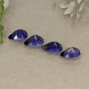Gemas de iolita azul natural de 1,63 ct, en forma de pera, VS