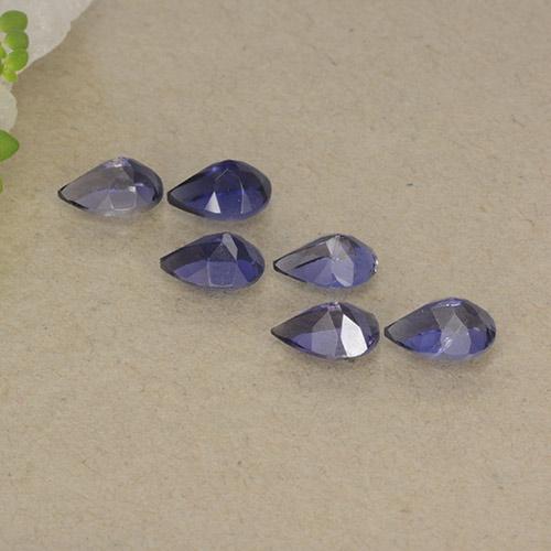 Gemas de iolita Azul oscuro natural de 2.28 ct, En forma de pera, VS