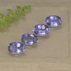 Gemas de iolita violeta natural de 1,52 ct, corte óvalo, VS