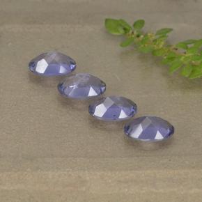 Gemas de iolita violeta natural de 1,52 ct, corte óvalo, VS