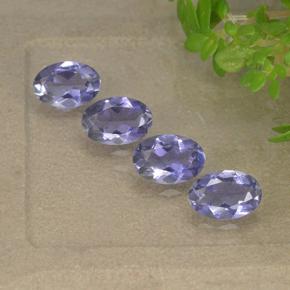 Gemas de iolita violeta natural de 1,49 ct, corte óvalo, VS