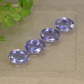Gemas de iolita violeta natural de 1,49 ct, corte óvalo, VS