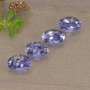 Gemas de iolita violeta natural de 1,73 ct, corte óvalo, VVS-VS